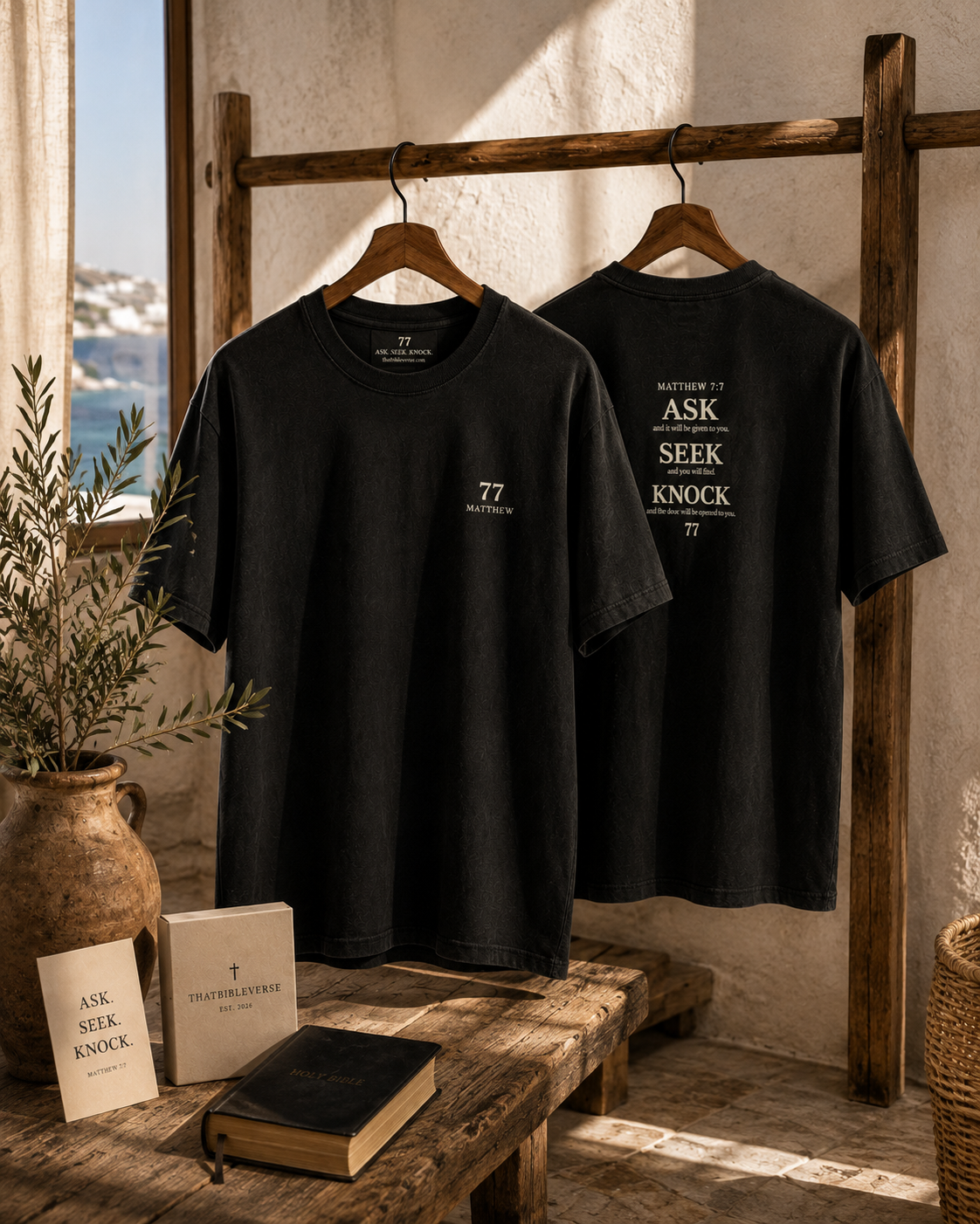 77 Matthew Tee — Ask. Seek. Knock.